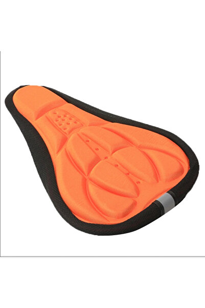 Choice غطاء مقعد دراجة هوائية برتقالي ناعم مبطن ثلاثي الأبعاد، وسادة إسفنجية ...