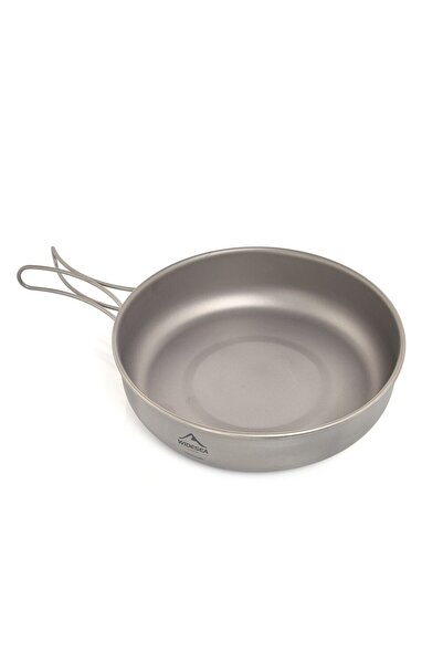 Widesea 17.4CM frying pan Camping Tableware Titanium Cookware Set Tourism Cau...