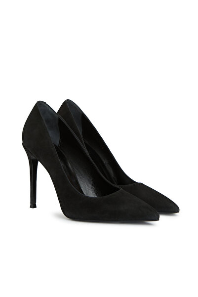 Network Siyah Kadın Deri Topuklu Ayakkabı