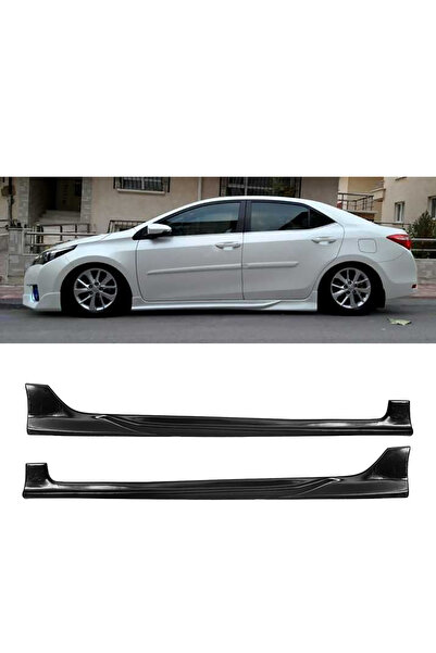 AkmTuning Toyota Corolla Custom Yan Marşpiyel Seti Plastik 2 Adet Mat Siyah 2013 2014 2015 2016 2017 2018