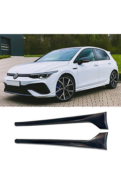 AkmTuning Vw Golf 8 R Yan Marşpiyel Seti Plastik 2 Adet Mat Siyah 2019 2020 2...