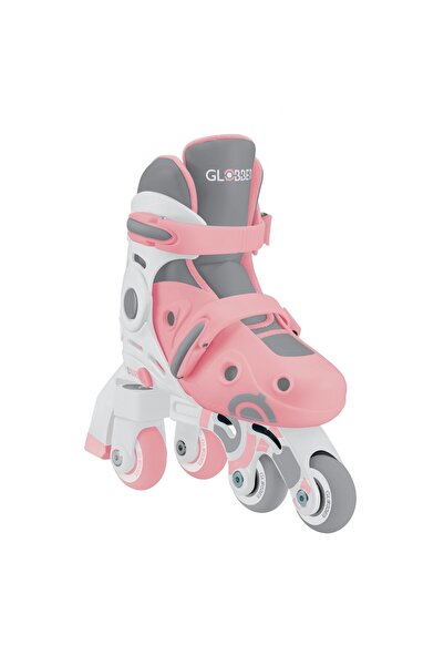 Globber 2 in 1 adjustable rollers size 26-29, pale pink color