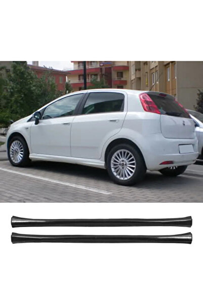 AkmTuning Fiat Punto Düz Yan Marşpiyel Seti Plastik 2 Adet Mat Siyah 2012 201...