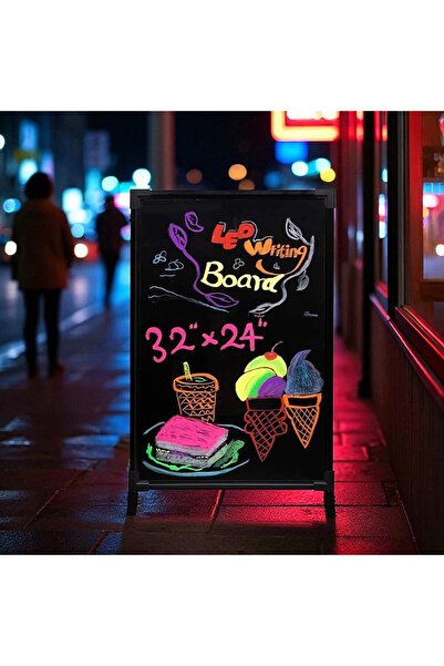 PROCART Panou publicitar LED, 40x60 cm, reinscriptibil, reclame luminoase cu efect neon