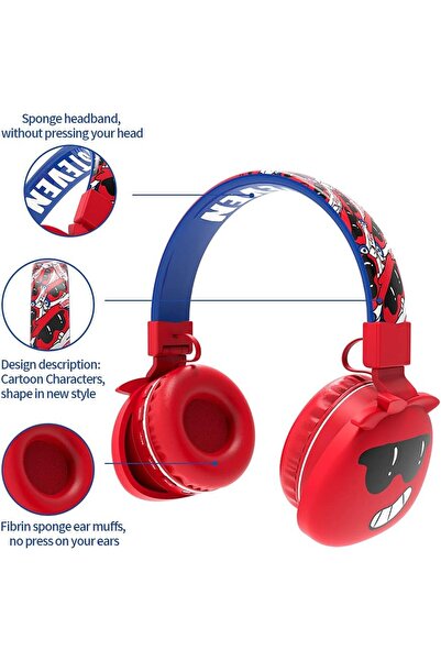 Generic Junior Kids Bluetooth Headphones | 90dB Volume Limit, Wired/Wireless, Mic, Foldable