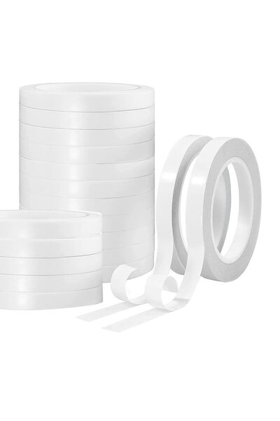 MARKQ شريط لاصق مزدوج الجوانب، 1/2 بوصة × 20 ياردة، للاستخدام في الأعمال اليدوية، وسجلات القصاصات، وتغليف الهدايا (18 قطعة)