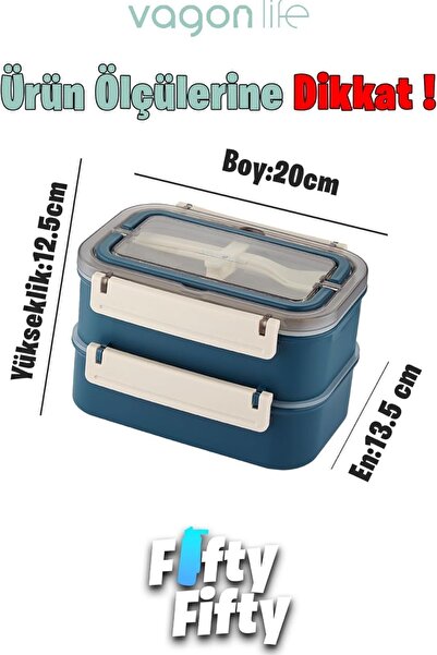 Vagonlife 3 Compartment Steel Storage Container 1600 ml Bl2221-2
