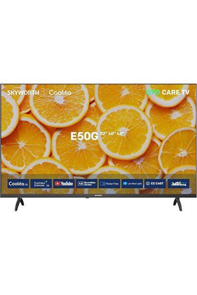 Skyworth 32E5000G - 32" HD 60Hz LED TV with Coolita 3.0, HDR10, Dolby Audio, HDMI, USB, Game Mode, E