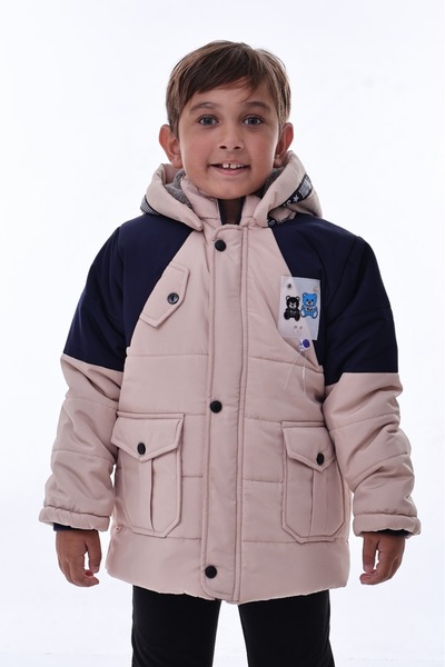 ÖFİ Kids معطف للأولاد بسحاب وطبعة دب
