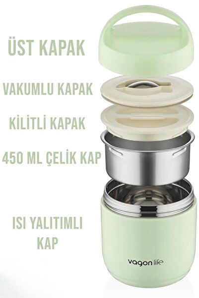 Vagonlife 2 Compartment Steel Storage Container 1200 ml Bl10104