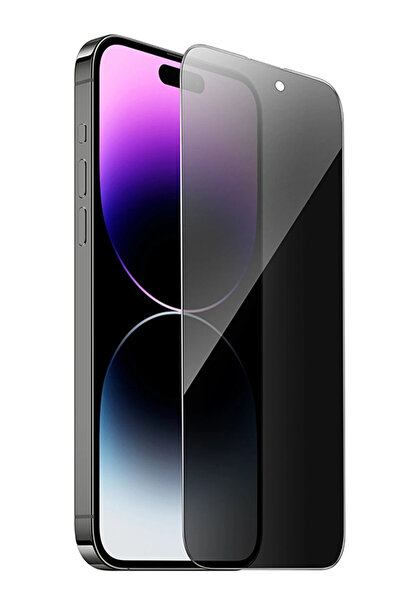 Hoco . واقي شاشة زجاجي 9D مقاوم للغبار لهاتف آيفون 15 برو - أسود