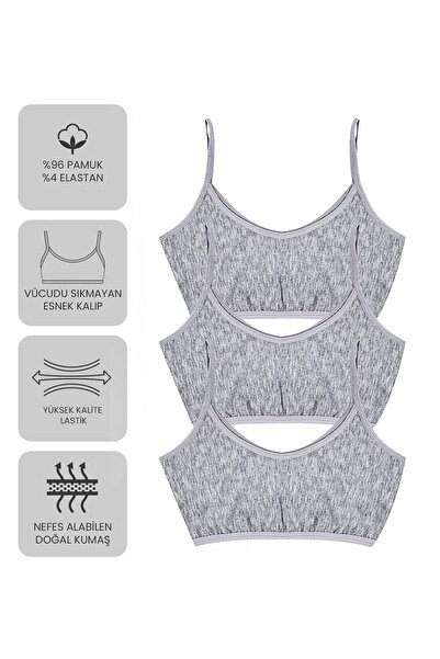 Öts Premium σουτιέν προπόνησης για κορίτσια 6 τεμαχίων - Σε κουτί δώρου, βαμβακερό ύφασμα, εξαιρετικά μαλακό, ελαστικό και