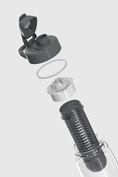 Renga Lidya 730 ml Tritan Detox Flask with Strainer 911027 Smoked