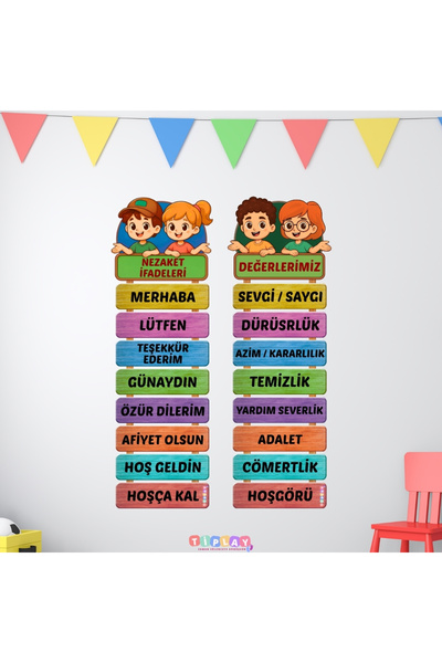 Ti Play NEZAKET İFADELERİ ve DEĞERLERİMİZ PANOSU 01