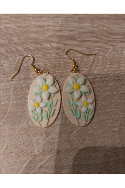 Kanem3D Flower Oval Earrings