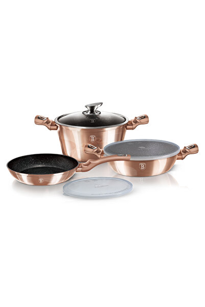 Other BERLINGERHAUS BH-7047 ROSE GOLD POTS AND PANS SET