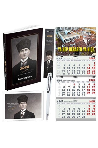 Halk Kitabevi 2026 Atatürk Ajanda - Gemici Duvar Takvimi-YHBYH - Kalem - Ayra...