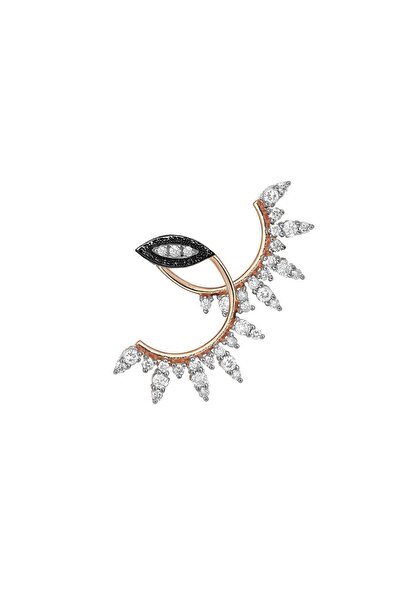 neslyaccessories 14K Gold Zarif Tasarım Parıltılı Halka Küpe