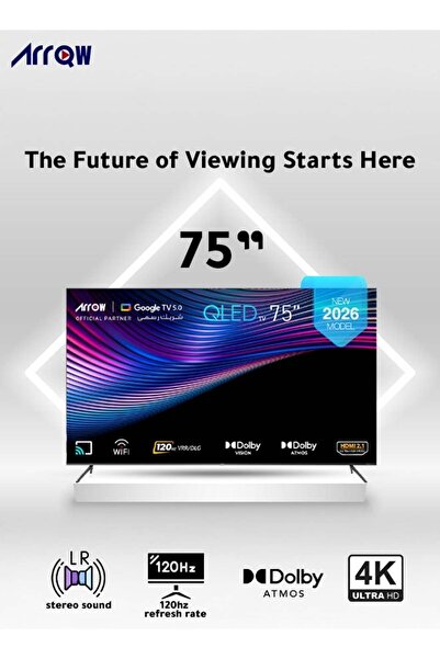 ARROW ARRQW 75'' INCH, QLED 4K Google TV(5.0), 120Hz DLG + 60Hz Panel