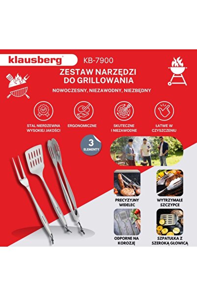 Other KLAUSBERG KB-7900 GRILL TOOL SET