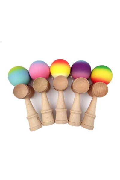 ADDA Ξύλινο κεντάμα με επικάλυψη σιλικόνης, σχέδιο ουράνιου τόξου, αντιολισθητική επιφάνεια, χρώμα έκπληξη, 18 εκ.