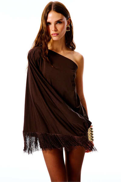 Love On Friday ASTRA Mini Elbise (Kahverengi)