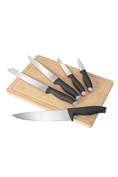 Other SET DE 5 CUȚITE DE BUCĂTĂRIE CU TABEL BERLINGER HAUS BH-2961 ANTRACIT