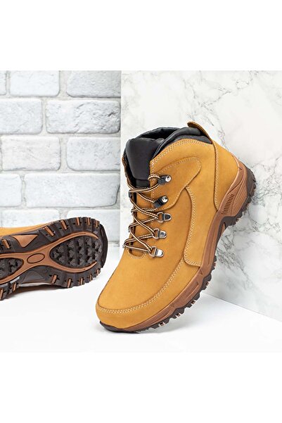 BMoD Ghete bărbătești din piele maro cu șireturi MOD10363