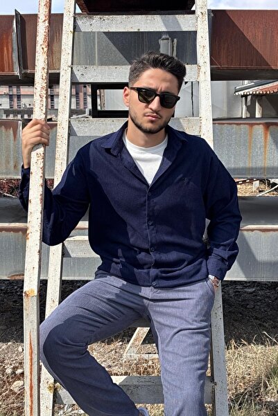 inpool Чоловіча сорочка з вишивкою, regular-fit, зимова-весняна, з тонким кантом, оксамитова сорочка G16