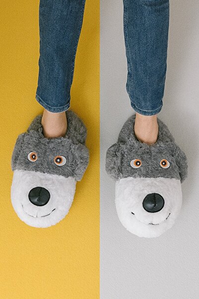 Moda Frato BUDDY Чоловічі домашні капці з тваринами Пухнасті плюшеві