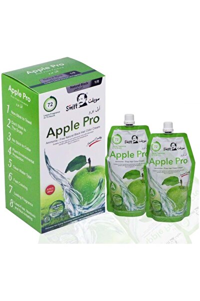 SWİFT صبغة شعر أبل برو خالية من الأمونيا - أسود طبيعي - 500 مل