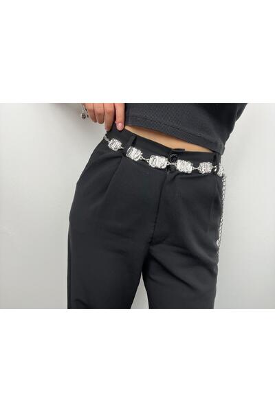 VAZIRADK حزام سلسلة معدنية على شكل موجة