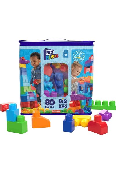 MEGA Big Building Bag by Fisher-Price, Multi-Color, Plastic