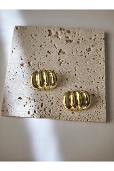 VOBEEYKU أقراط ذهبية ثلاثية الأبعاد