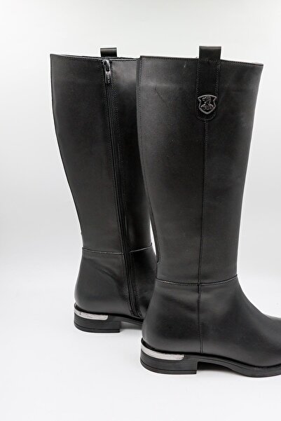 Venüs Women's Genuine Leather Boots 2553201K - Black - 36