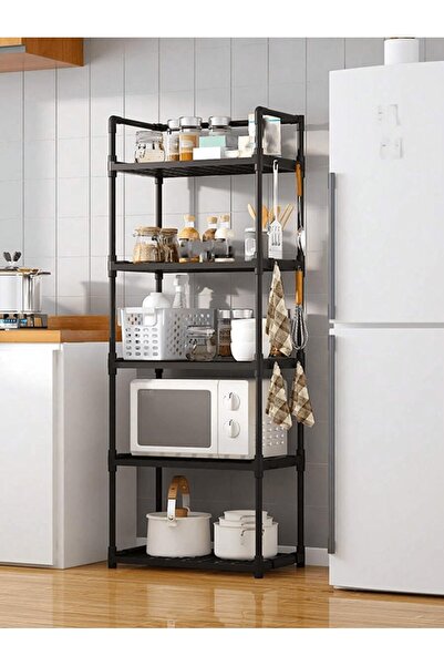 Cozy Nest وحدات رفوف تخزين متعددة الطبقات مع خطافات ومقبض للمطبخ والحمام
