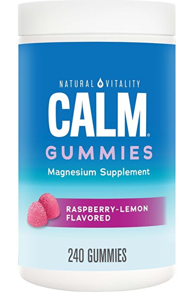 Natural Vitality أقراص CALM Magnesium لتخفيف التوتر، قابلة للمضغ، بنكهة التوت...