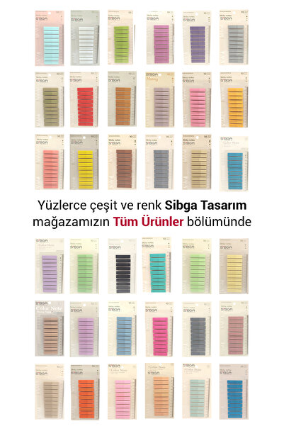 sibga tasarım Transparent Colored Postit Post-it Post It.Bookmark Bookmark Postit Sticker Note Paper 200 Sheets