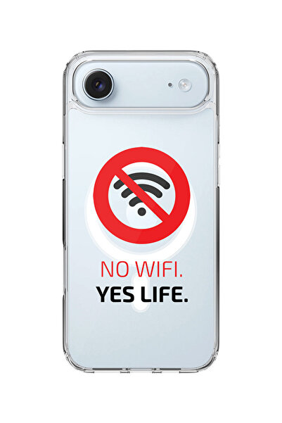 Stylizedd جراب MagSafe كلاسيكي شفاف لهاتف iPhone Air، غطاء شفاف ناعم هجين - لا يوجد واي فاي، نعم لايف