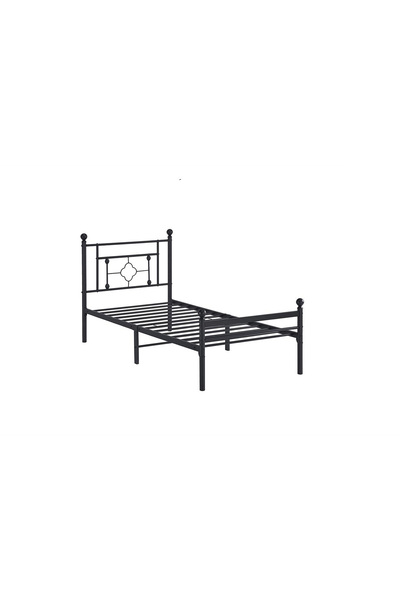 DEC4 Classic single iron bed with elegant decorative design