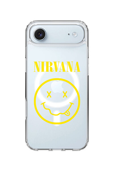 Stylizedd جراب MagSafe كلاسيكي شفاف لهاتف iPhone Air، جراب هجين ناعم مرن شفاف - Nirvana