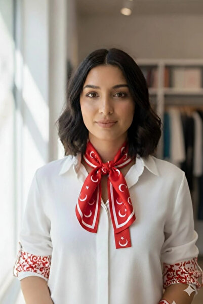 Elit Scarf Ay Yildizli Fular