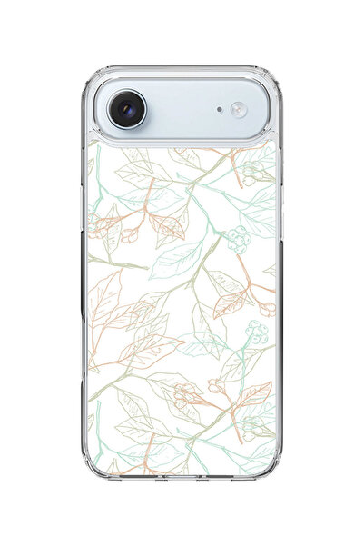 Stylizedd Classic Clear MagSafe Case for iPhone Air, Hybrid Transparent Cover - Delicate Sprigs Full Print