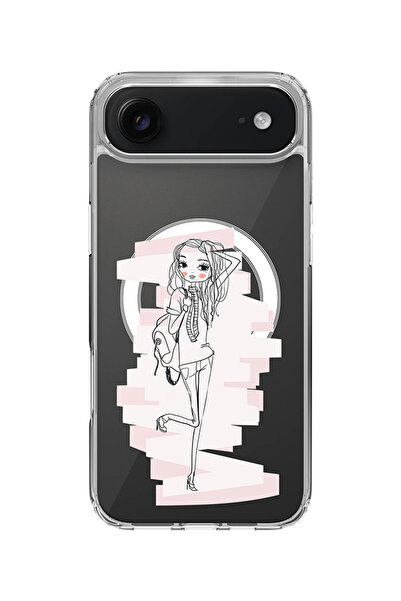 Stylizedd جراب MagSafe كلاسيكي شفاف لهاتف iPhone Air، جراب هجين ناعم مرن شفاف...