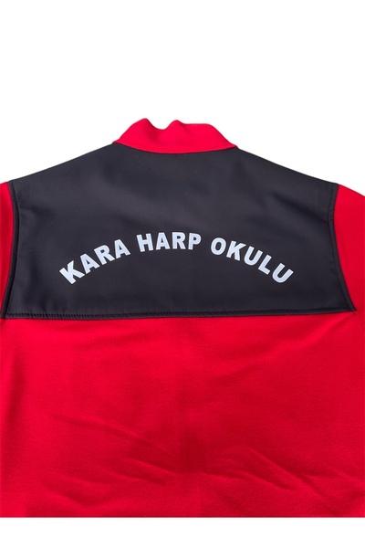 kho military design Black Harp School Red Fleece Coat Unisex (Size m)