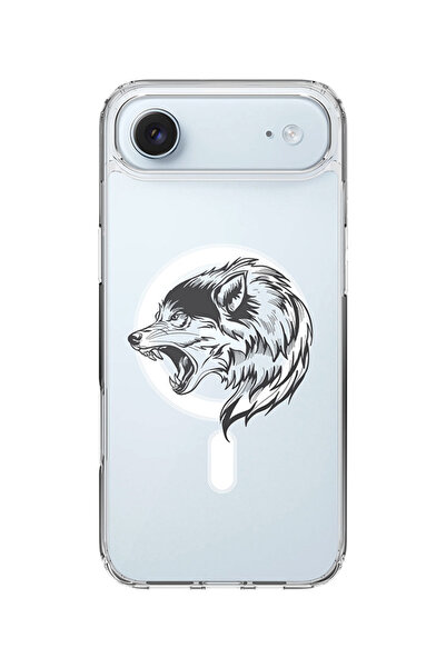 Stylizedd جراب MagSafe كلاسيكي شفاف لهاتف iPhone Air، غطاء شفاف ناعم هجين - B...