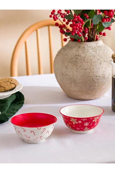 LC Waikiki Printed Ceramic Bowl Set of 2 (W5)