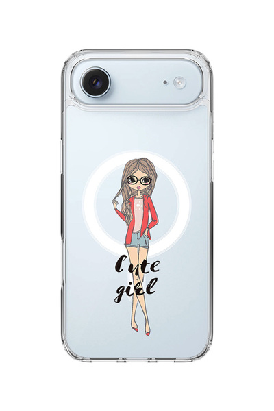 Stylizedd جراب MagSafe كلاسيكي شفاف لهاتف iPhone Air، غطاء شفاف ناعم هجين - ف...