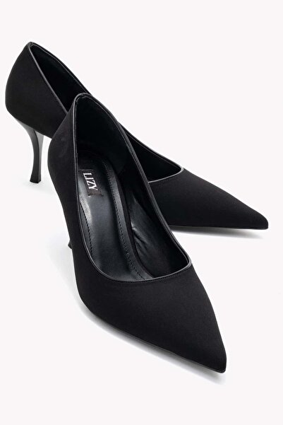 Lizy Shoes Stiletto de damă cu model simplu din satin negru