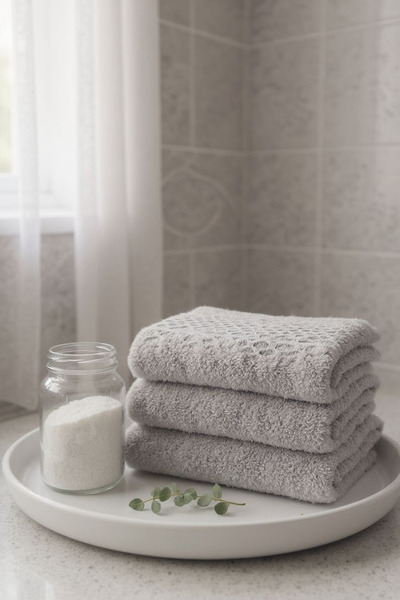 Ercahome tekstil منشفة وجه مزدوجة أنيقة جداً مصنوعة من القطن بنسبة 100% باللو...